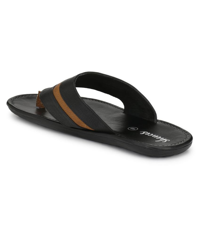 shences black daily slippers
