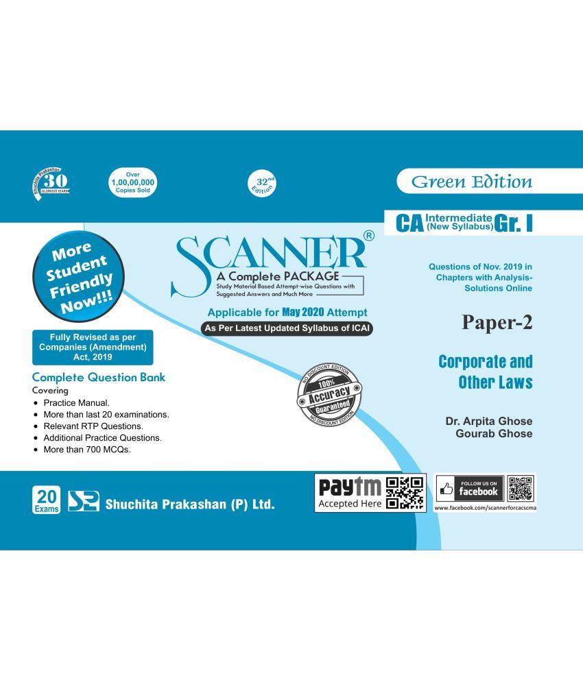 Scanner CA Inter Group I (New Syllabus) Paper2 Corporate and Other