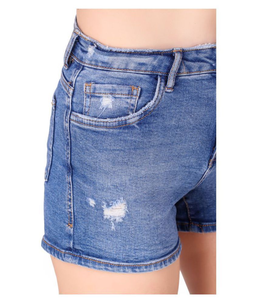 denim hot pants for women