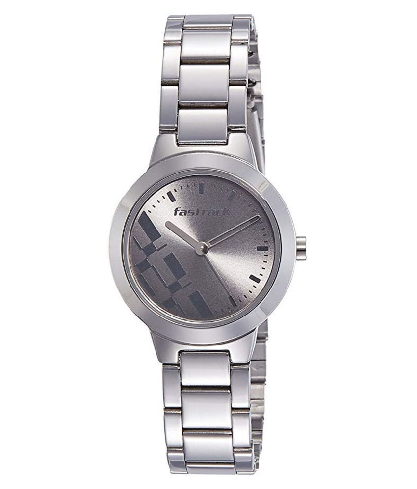 fastrack metal round womens watch