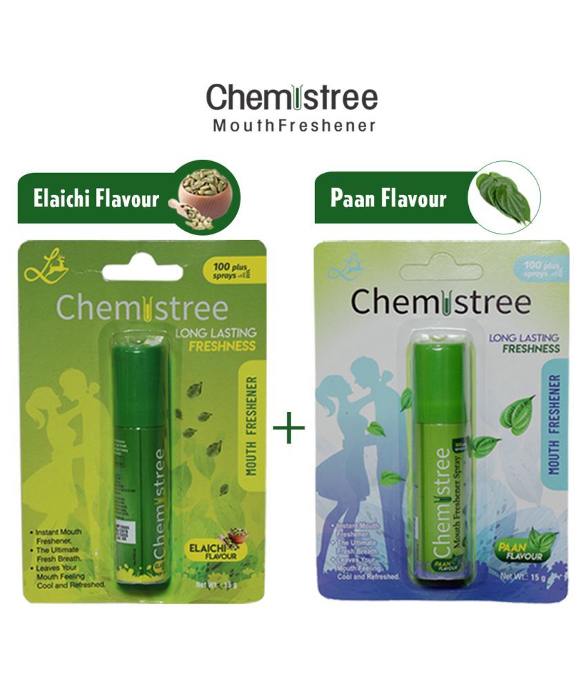 Chemistree Breath Freshener Spray Elaichi and Paan 15 g Pack of 2 Buy Chemistree Breath