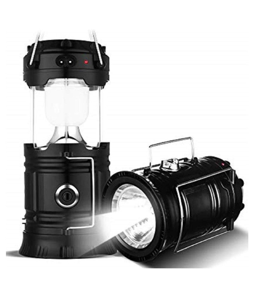     			DEHMY 3W Emergency Light Solar Torch lamp Black - Pack of 1