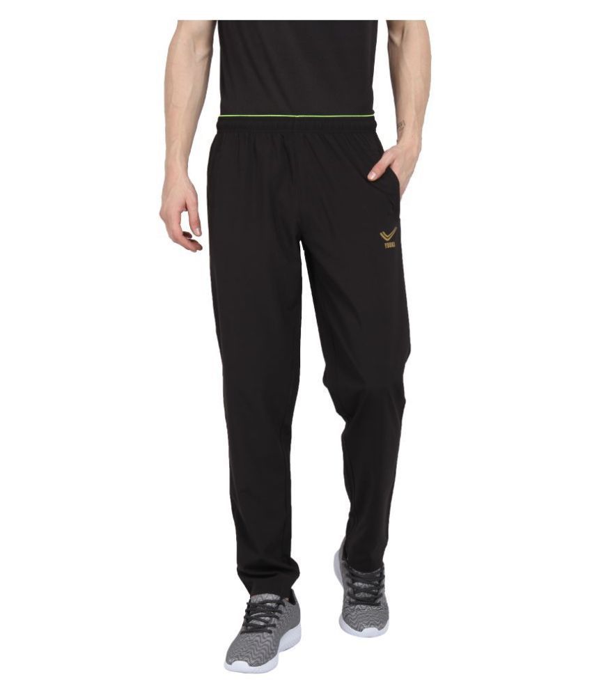     			YUUKI - Black Polyester Men's Sports Trackpants ( Pack of 1 )
