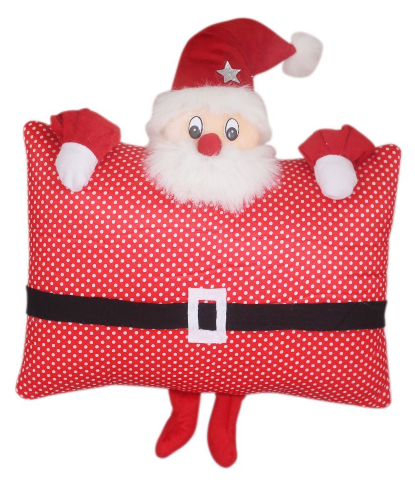     			Tickles Chrishmas Santa Claus Cushion Stuffed Soft Plush Toy Merry Christmas Gift for Kids Boys & Girls (Color: Red 4 Size: 35 cm)