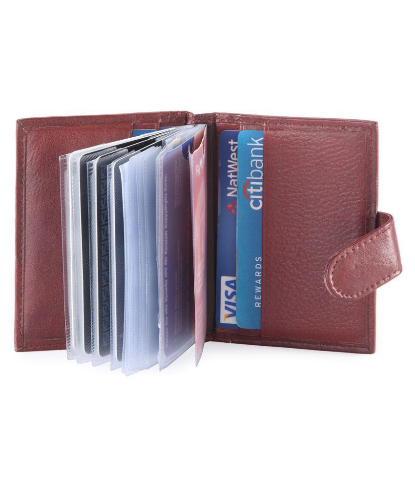     			Hide&Sleek RFID Protected Genuine Soft Leather 20 Card Holder Wallet