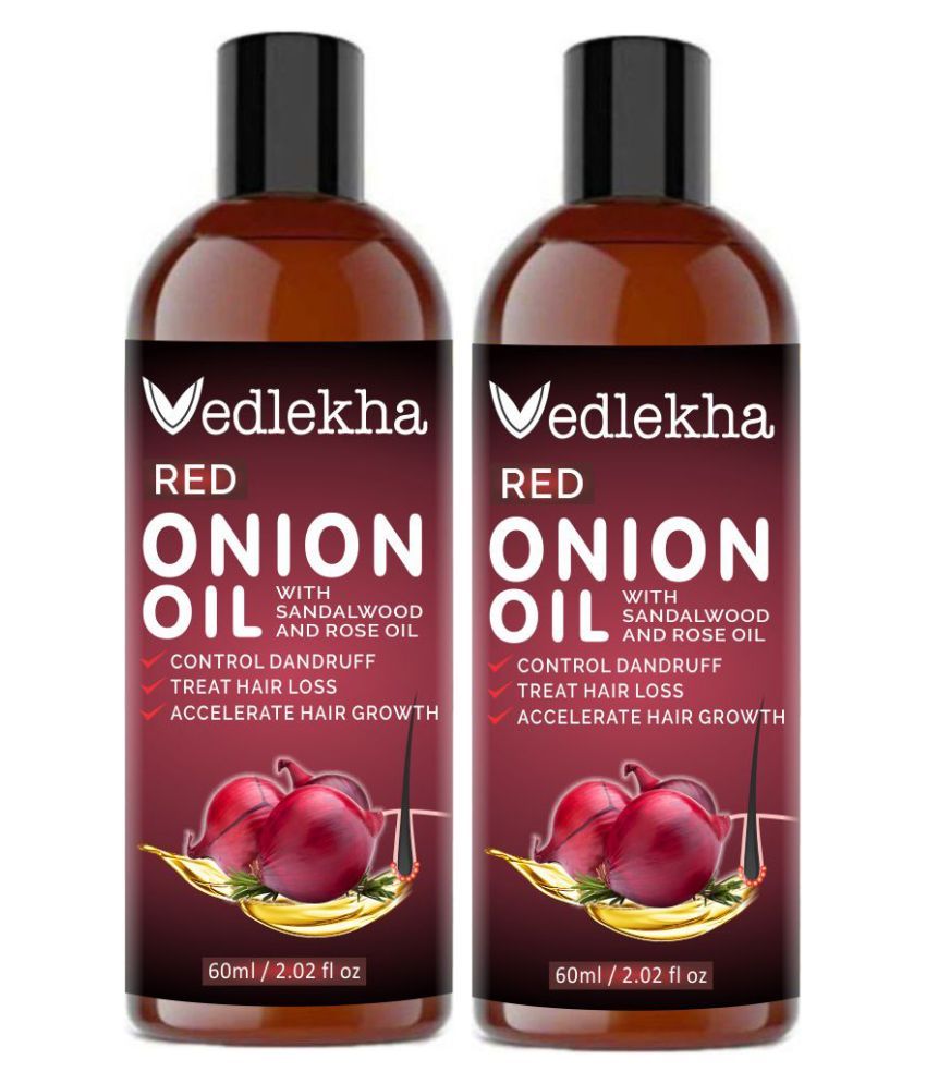     			Vedlekha RED ONION OIL- Anti Hair Fall & , Hair Growth- 120 mL Pack of 2