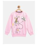 Lazy Shark Single Girls Fleece Sweatshirt ( Pink )