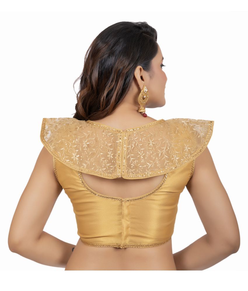 BIYU Gold Taffeta Silk Readymade with Pad Blouse Buy BIYU Gold