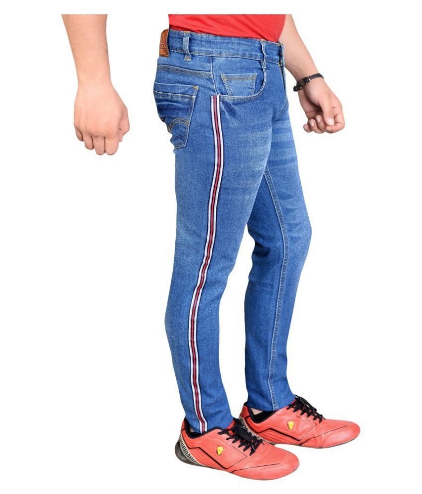 Dom & B Blue Slim Jeans - Buy Dom & B Blue Slim Jeans Online At Best ...