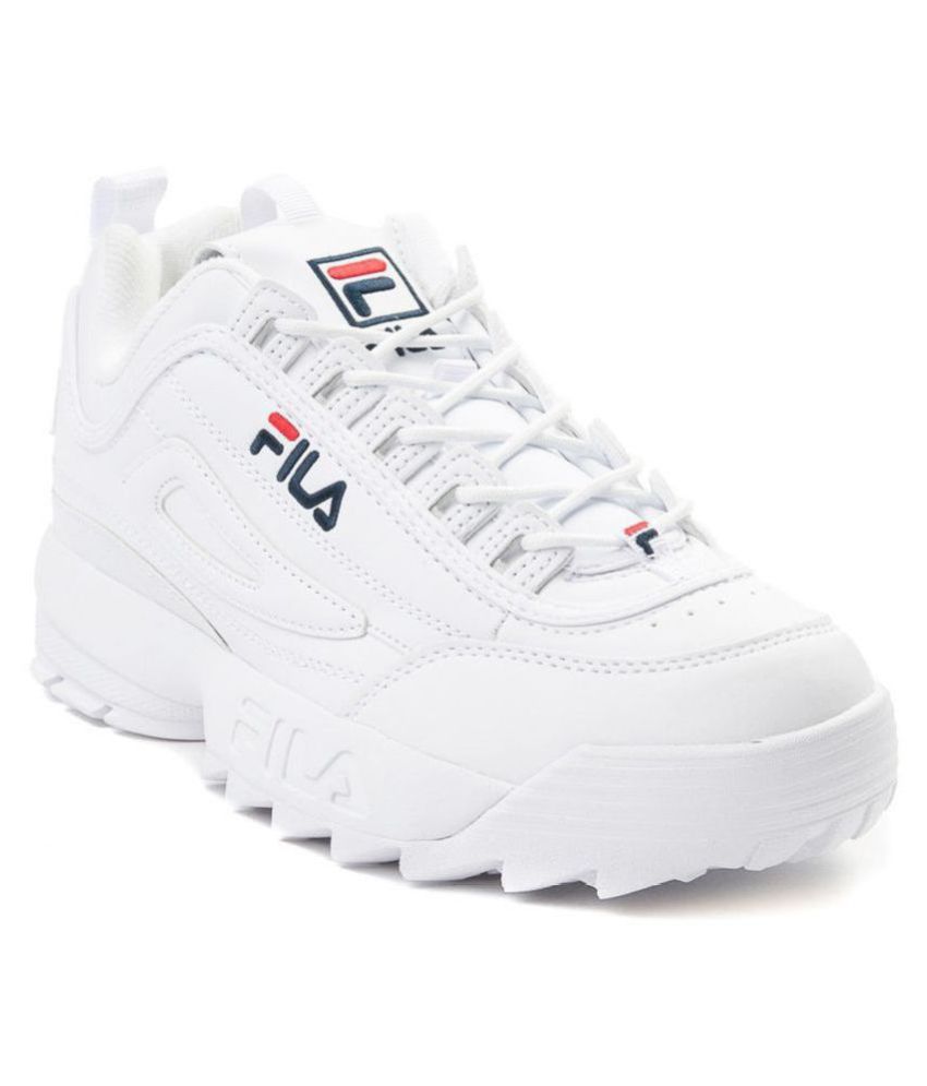 forgive Guarantee three Fila Disrupter White Running Shoes - Buy Fila Disrupter White Running Shoes  Online at Best Prices in India on Snapdeal