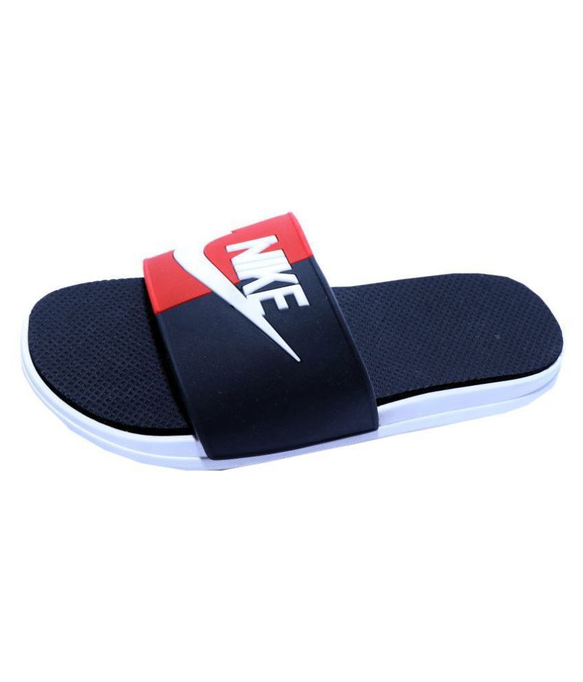 red nike slides