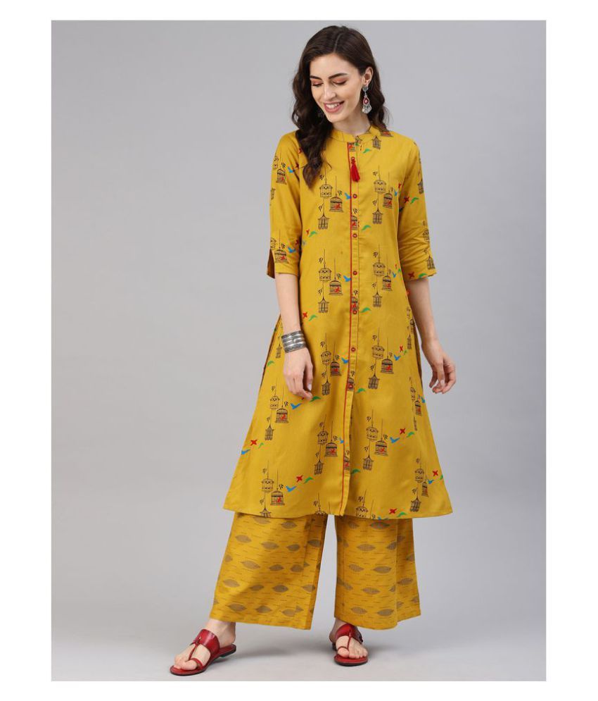 Alena Cotton Kurti With Patiala - Stitched Suit - Buy Alena Cotton ...