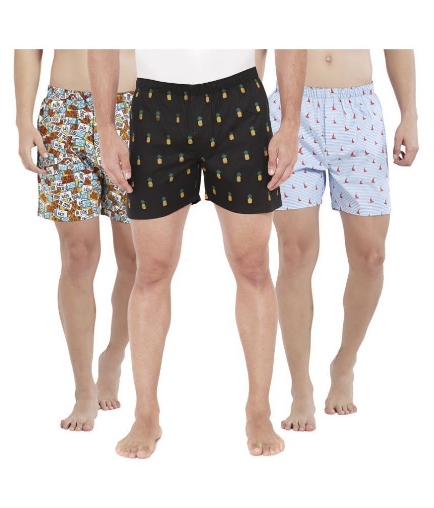     			XYXX Pack of 3 Cotton Boxers For Men's ( Multi )