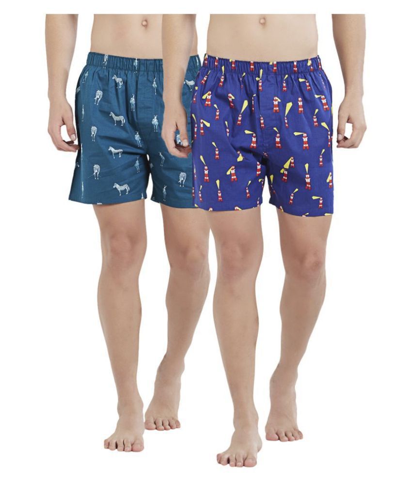     			XYXX Pack of 2 Cotton Boxers For Men's ( Multi )