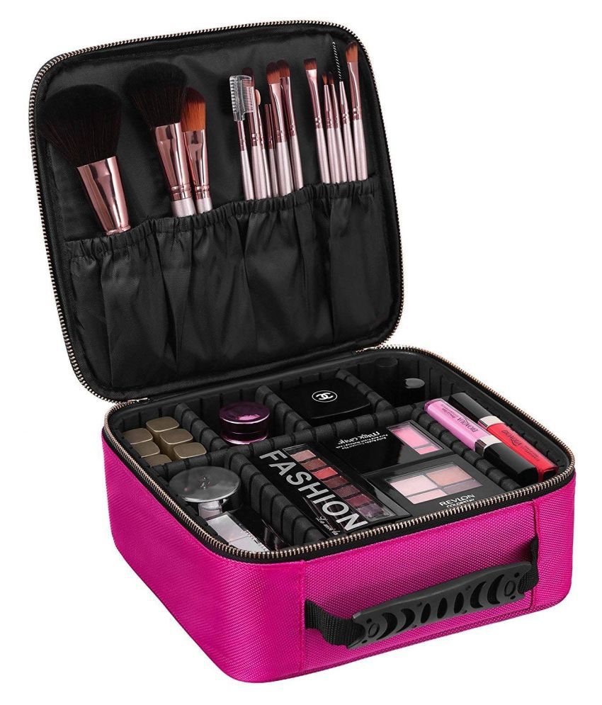     			House Of Quirk Pink Makeup Cosmetic Storage Case Box