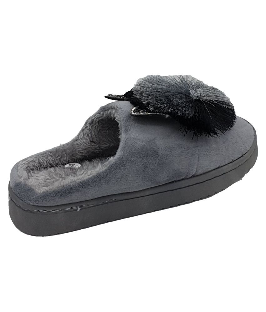 KAPANI Gray Slippers Price in India- Buy KAPANI Gray ...
