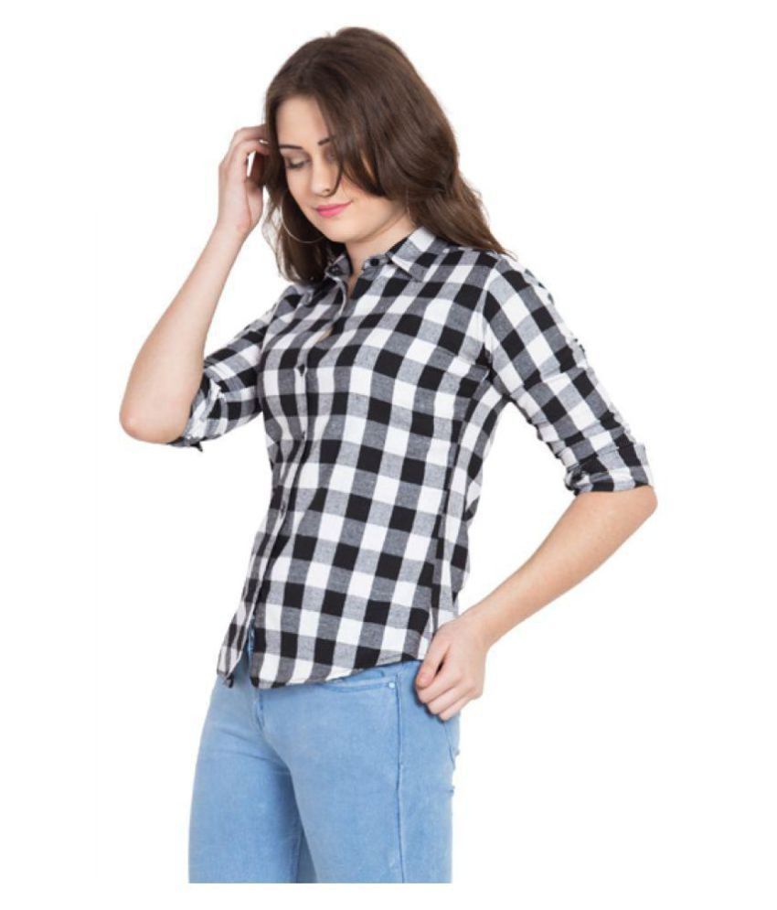 Buy AHMA International Black Cotton Shirt Online at Best ...