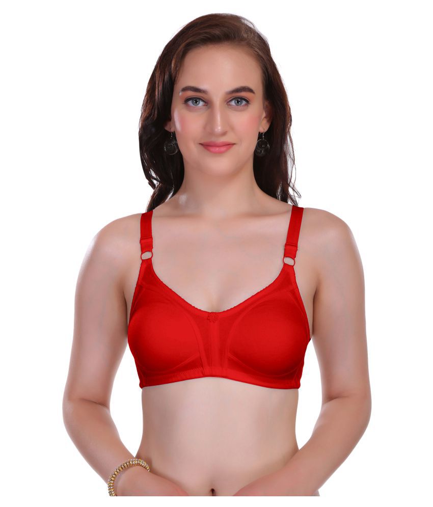     			Eve's Beauty Poly Cotton Seamless Bra - Red