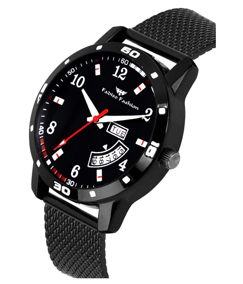 Fadiso Fashion FF-86 11-Black Plastic Analog Men's Watch  