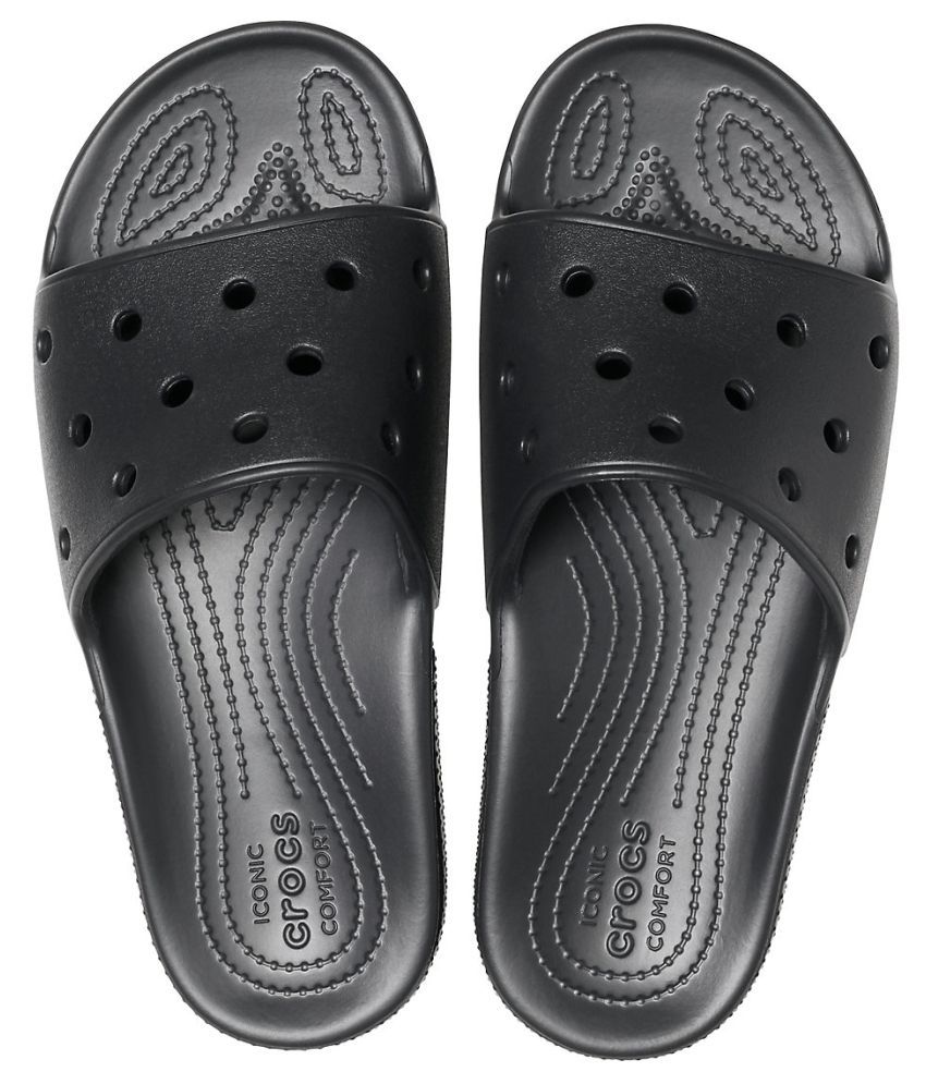  Crocs  Black Slides  Price in India Buy Crocs  Black Slides  