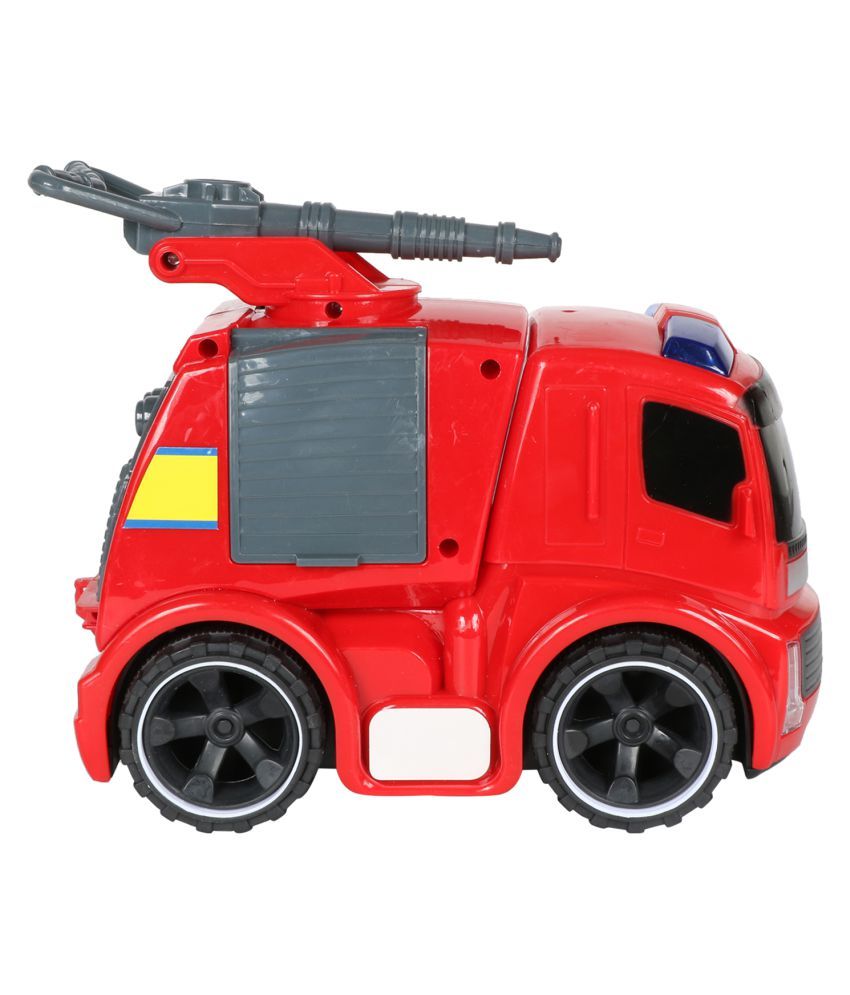 Planet of Toys Friction Powered Fire Rescue Truck Toy with Light