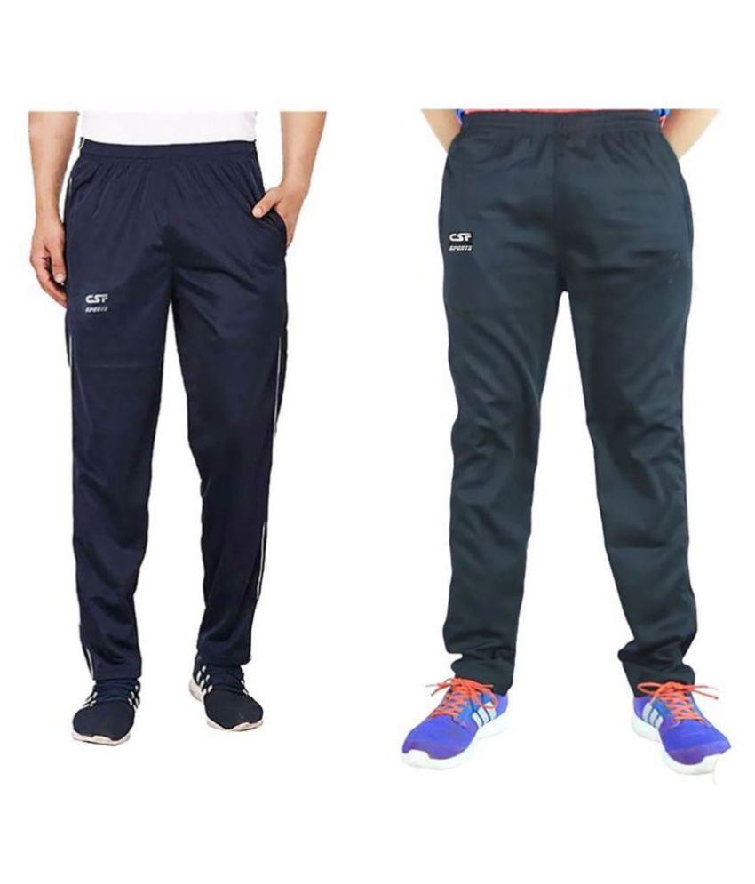 CSF Sports combo track pant blue black for men latest design pack of 2 ...