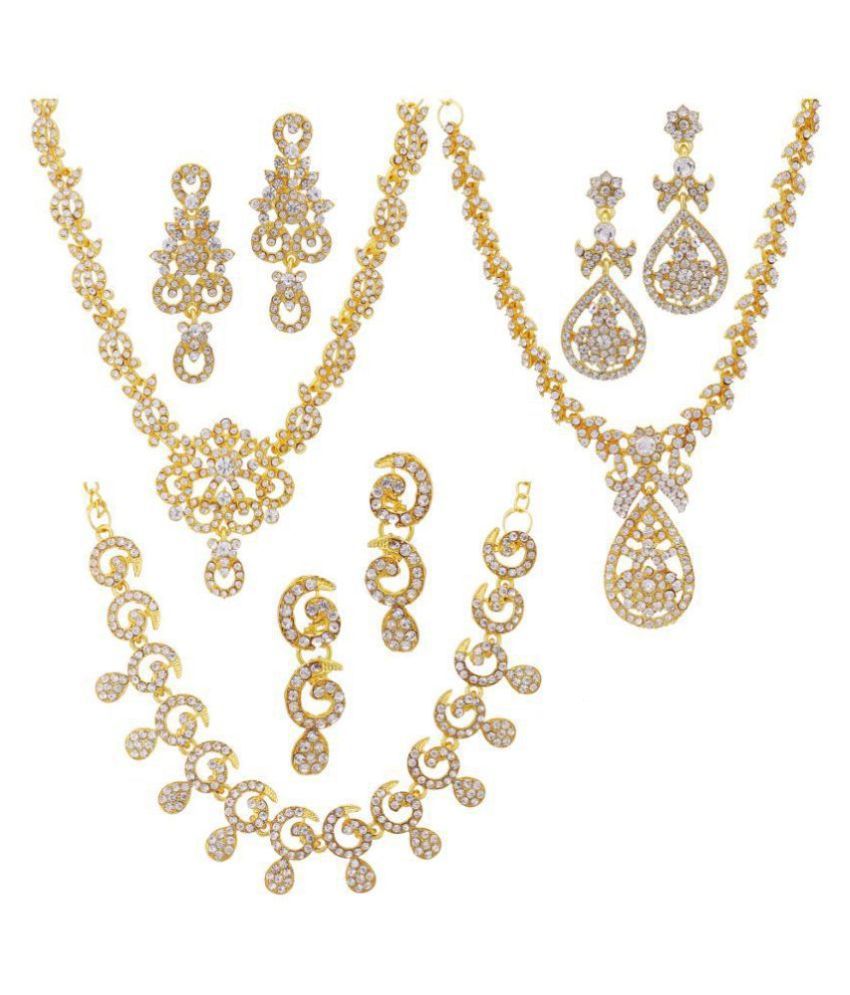 Sukkhi Alloy Golden Collar Contemporary/Fashion 18kt Gold Plated