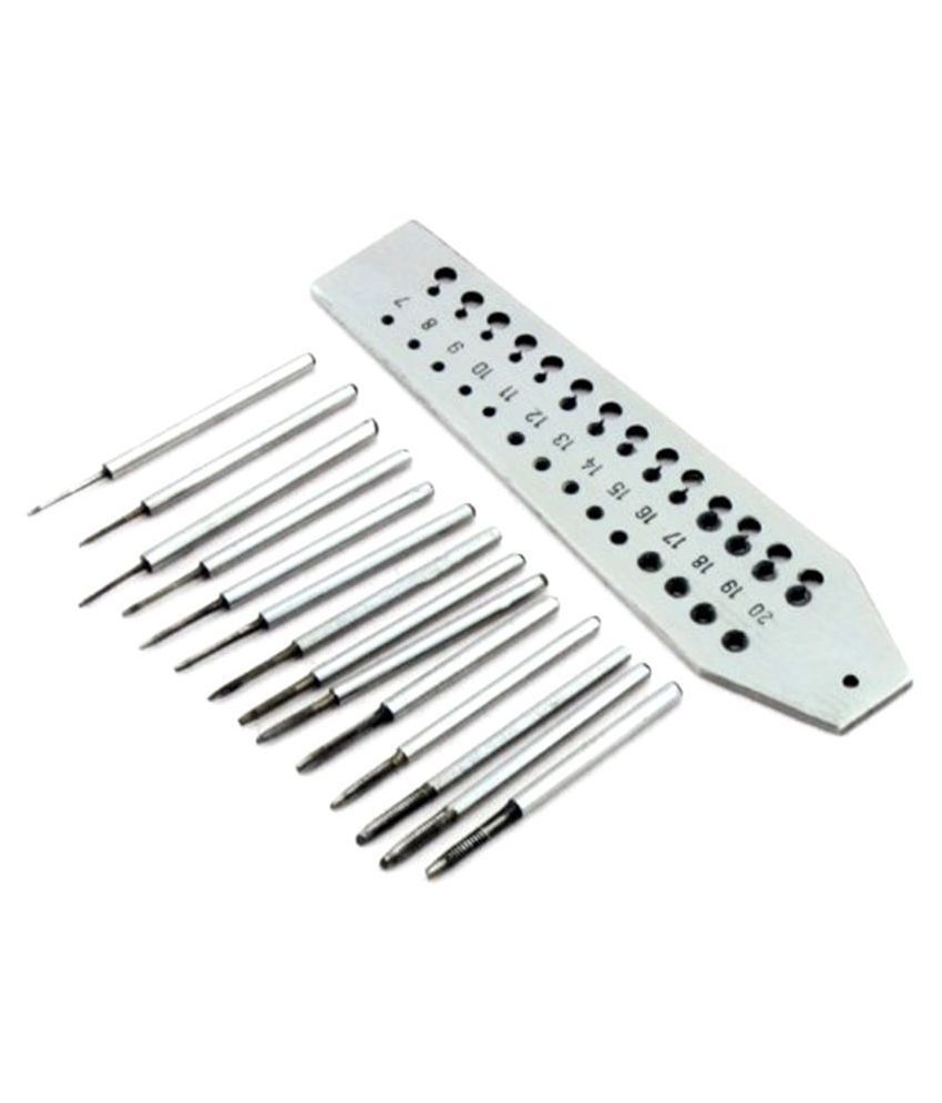 14piece Mini Tap and Die Set 0.7 2.0mm 14 Piece Tap & Die Set Screw Plate Jewelers
