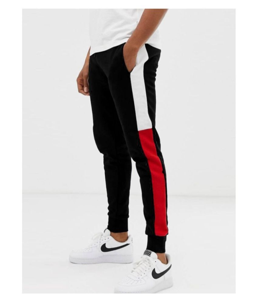 black cotton joggers