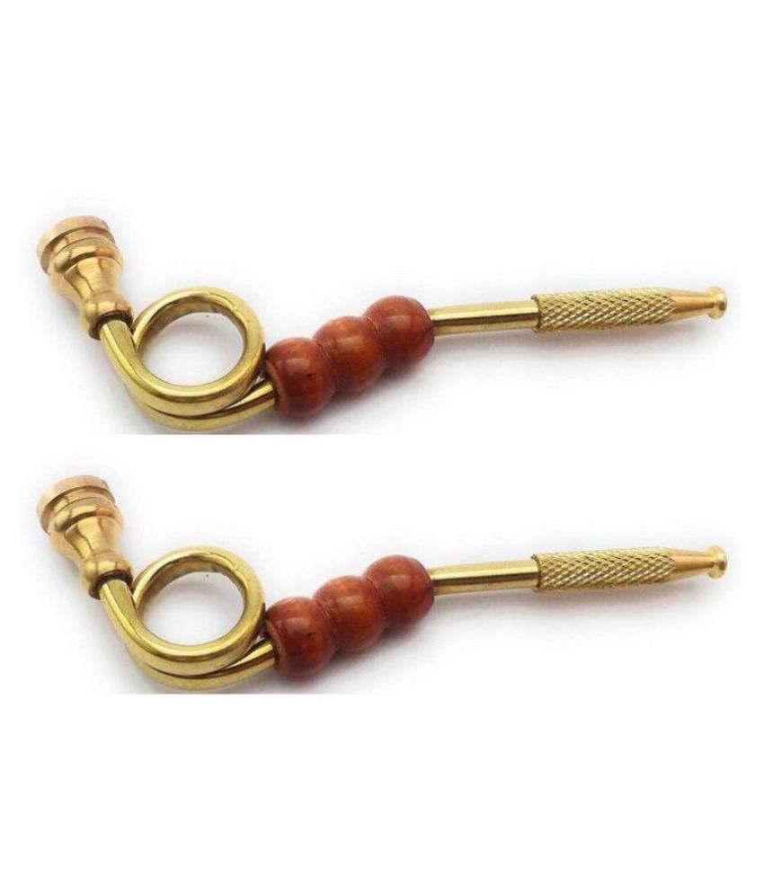     			Holy Ratna Gold 11 cm Brass Pipe - Pack of 2