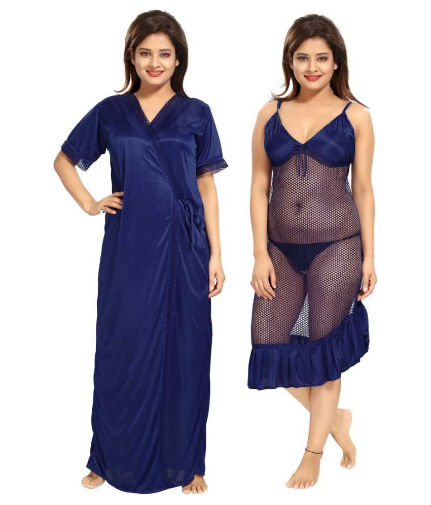 Buy radhey art \u0026 design Satin Nighty 