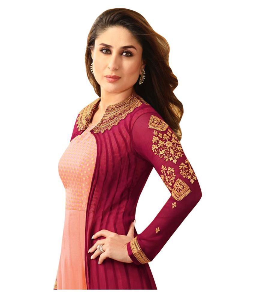 maroon ethnic gown