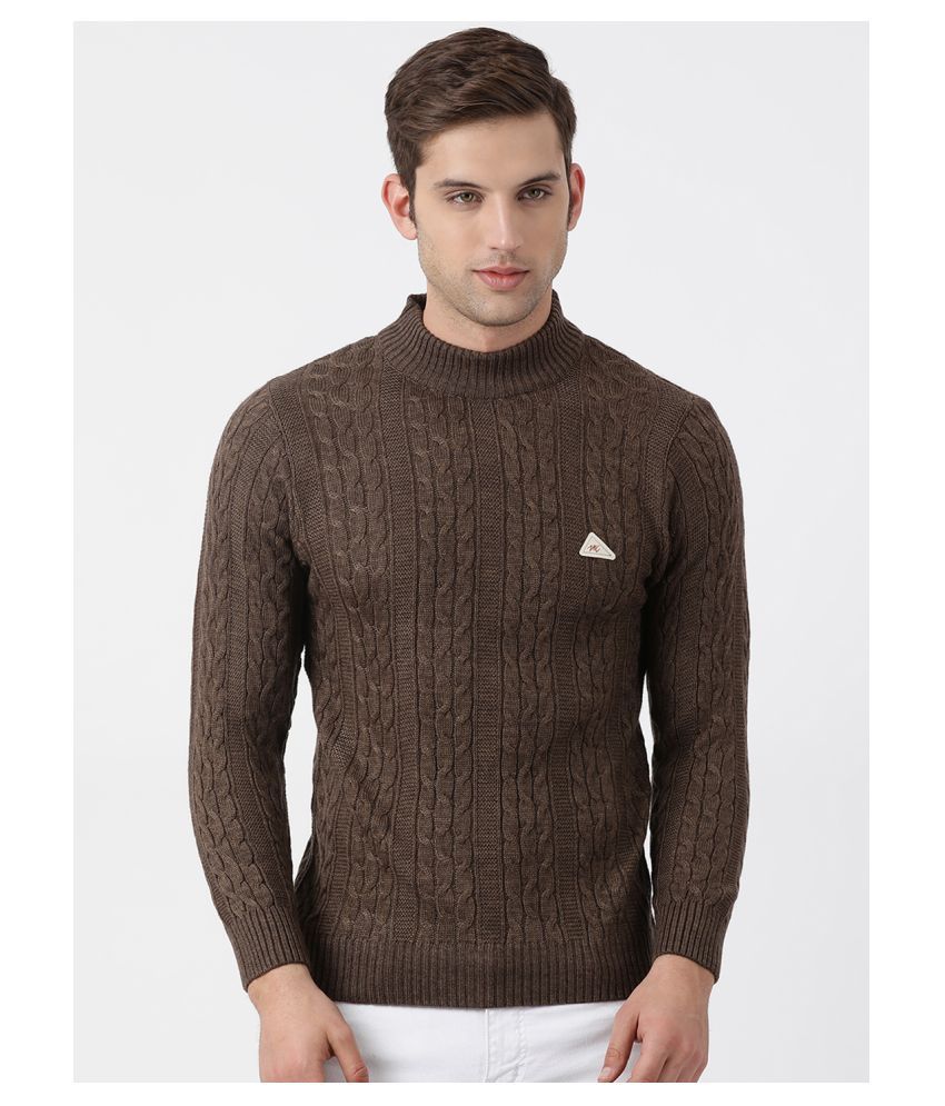 Monte Carlo Brown High Neck Sweater 