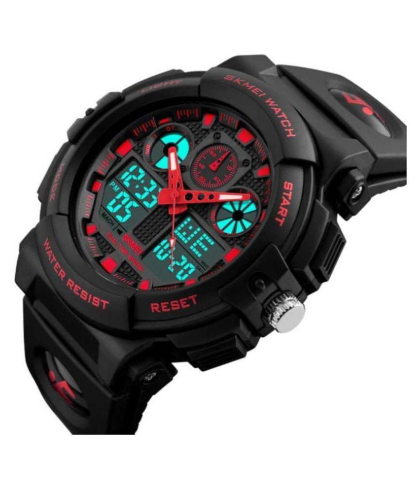 Skmei Red Silicon Analog Digital Men S Watch Buy Skmei Red Silicon Analog Digital