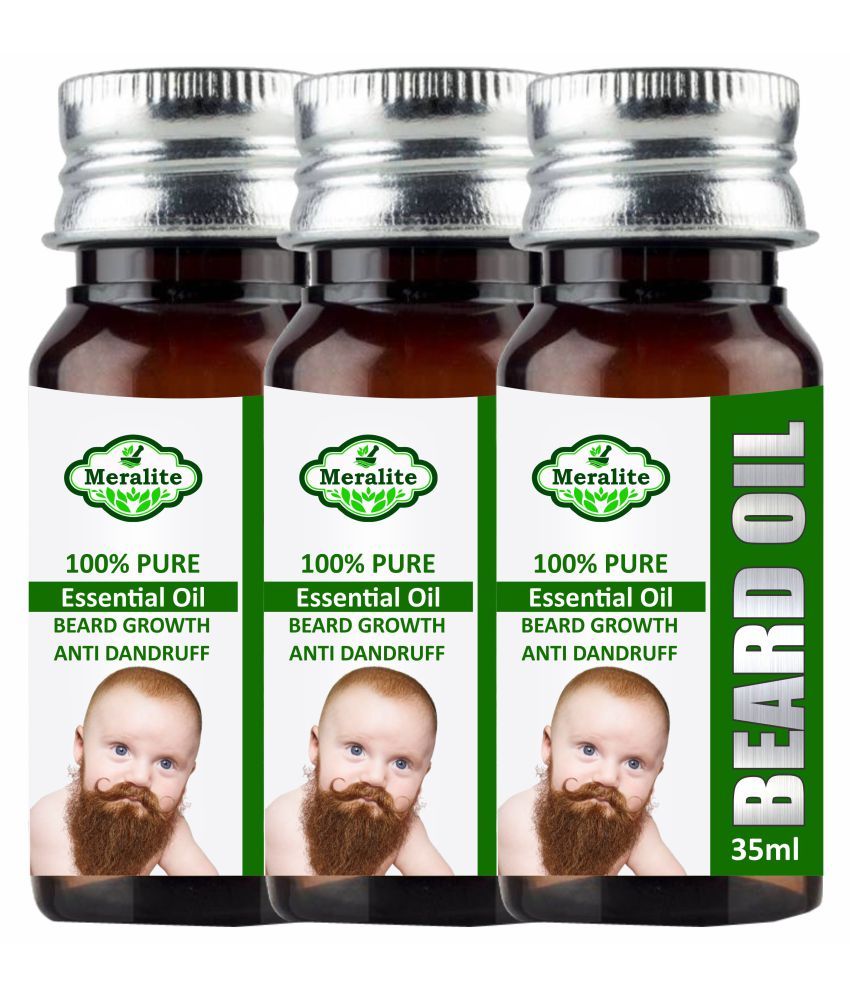     			MERALITE Natural Beard Oil Hair Oil 105 ml Pack of 3