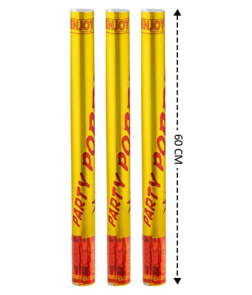 Enjoy Golden Party Poppers 60cm Long for Birthday Party/Anniversary Party/Celebration any