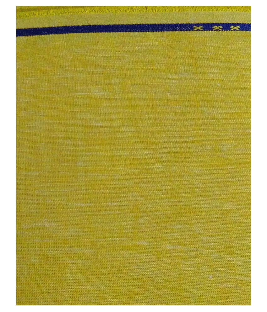 NS Fabric Yellow Linen Unstitched Shirt pc