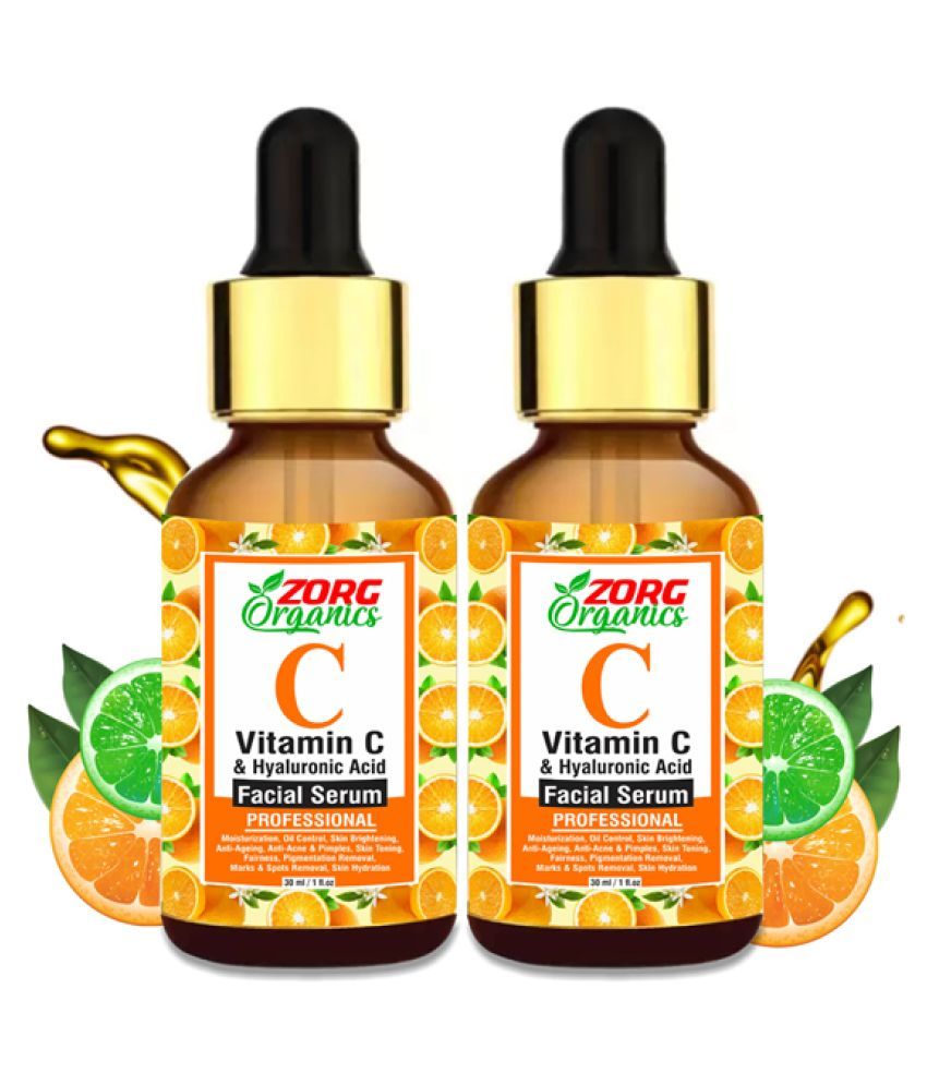     			Zorg Organics Vitamin C Serum For Face Pigmentation And Oily Skin Face Serum 60 mL Pack of 2