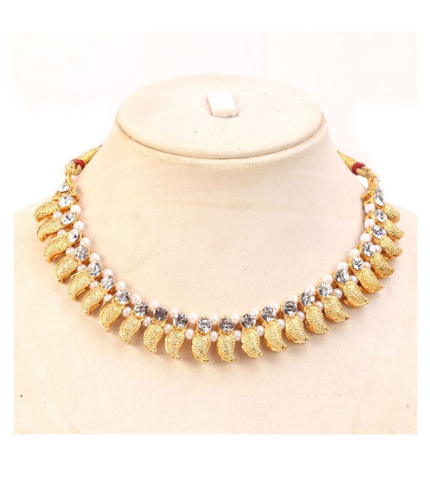 DIL KHUSH Copper Golden Choker Designer Gold Plated Necklaces Set - Buy ...