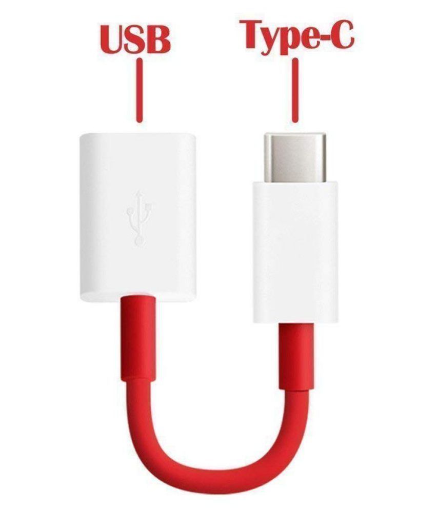 Bhavi Type C Otg For Oneplus Mobile Red amp; White