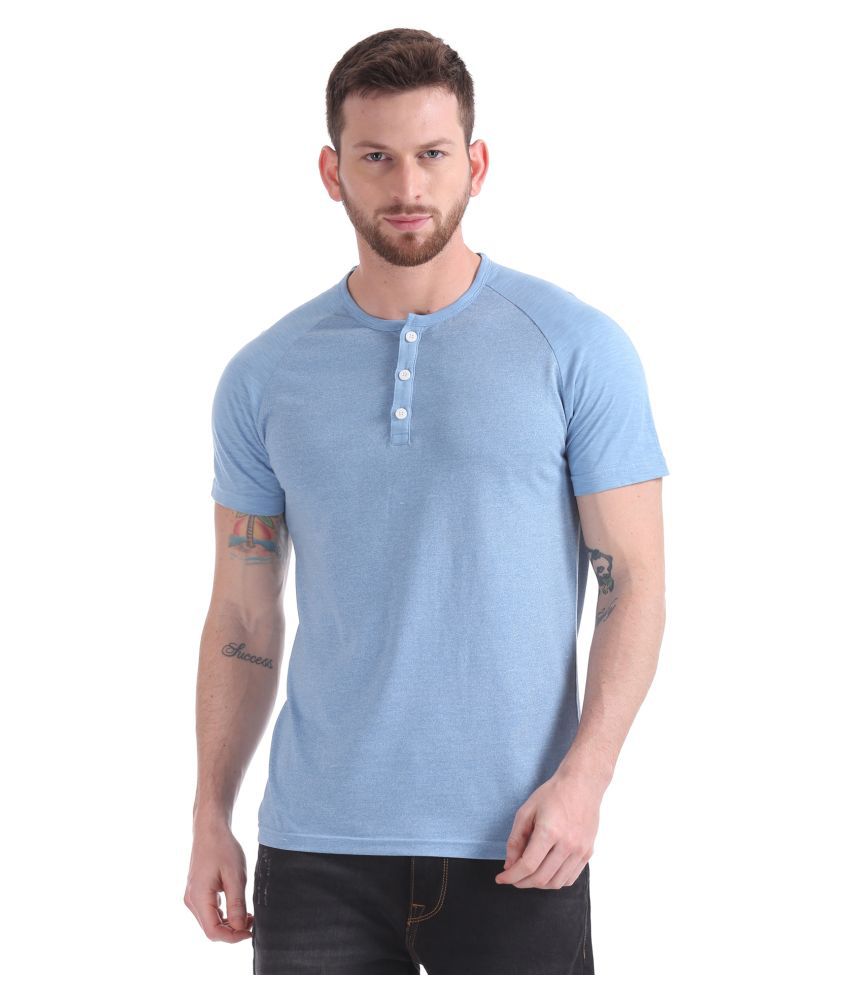 Cherokee Polyester Blue Solids T Shirt - Buy Cherokee Polyester Blue ...