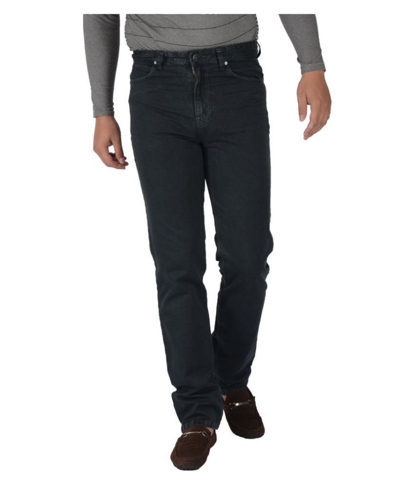 black regular fit jeans mens