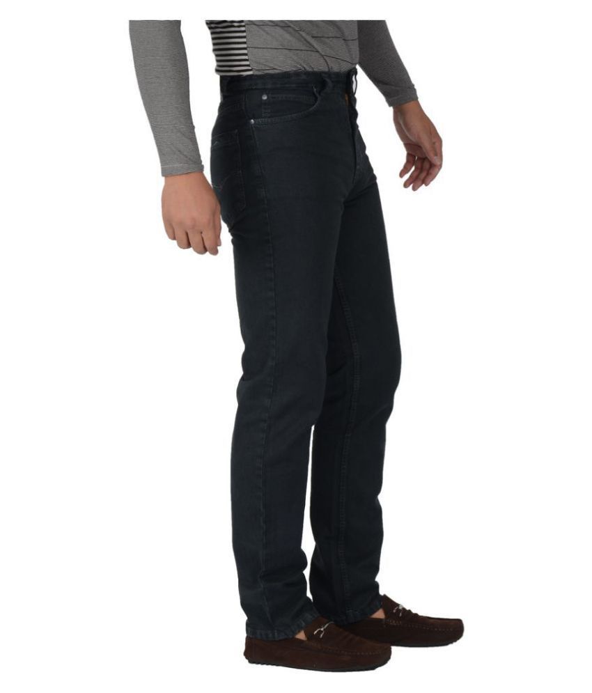 black regular fit jeans