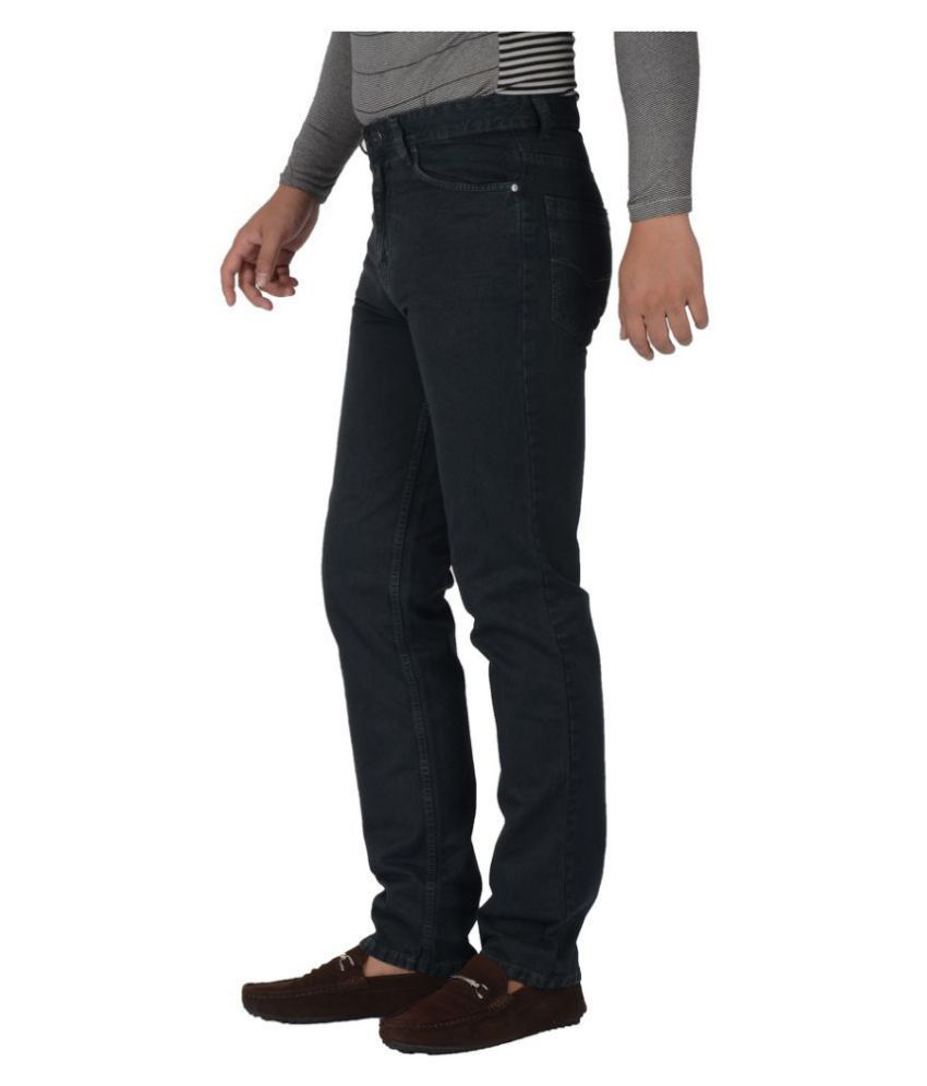 black regular fit jeans mens