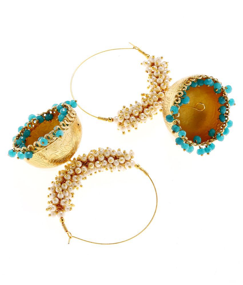 Women Artificial Fashion Jewellery Earring Made Of Kundan Gold Color ...