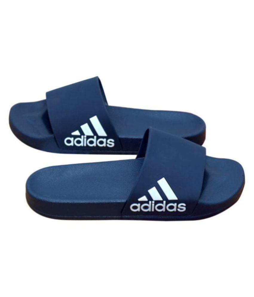 adidas blue flip flops