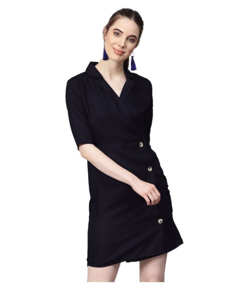 navy a line gown