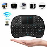 DAHUF Mini 2.4Ghz Wireless Keyboard and Mouse(Touchpad) with Smart Function for Smart Tv, Android Tv Box, Raspberry-Pi, Android & iOS Devices (Black)