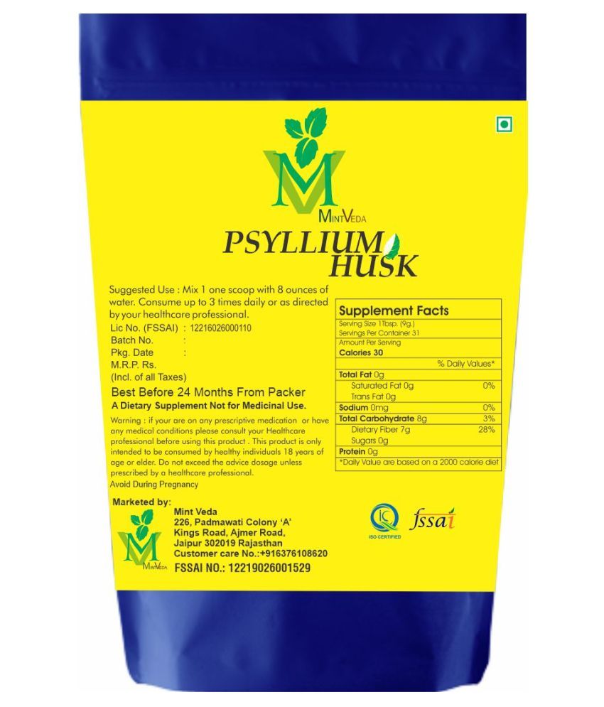 Mint Veda Psyllium Husk Powder Powder 200 gm Buy Mint Veda Psyllium