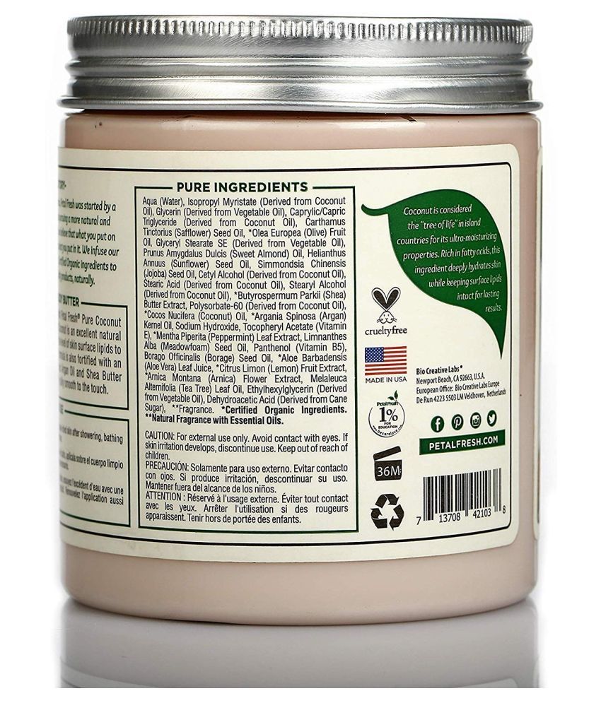Petal Fresh smoothing Body Butter Coconut Cream Buy Petal Fresh
